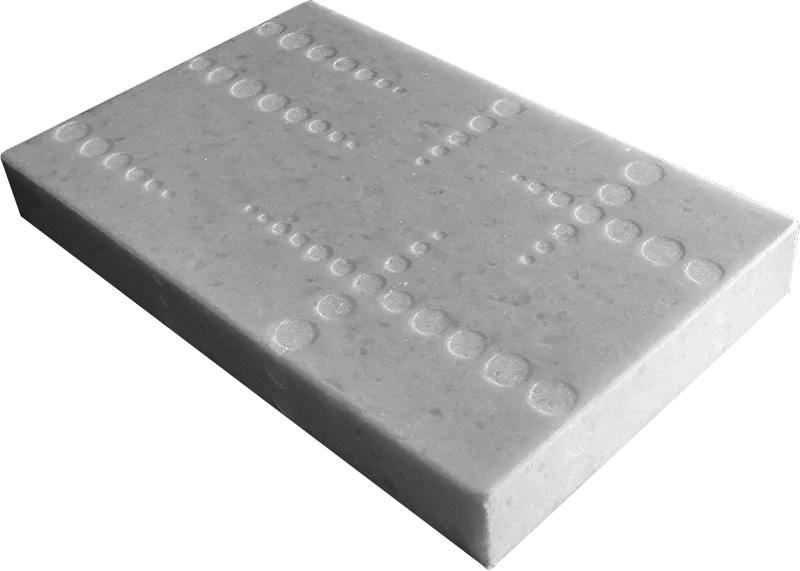 Rettangolo Aureo-2, natural state — golden-ratio marble slab with geometric rectangle engravings